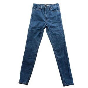 Levis Womens Jeans Size 29 Mile High Super Skinny Leg Ankle Blue Denim Casual